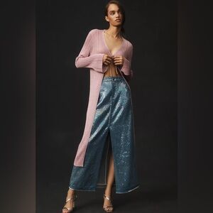 NWOT By Anthropologie Long Shine Cardigan Sweater